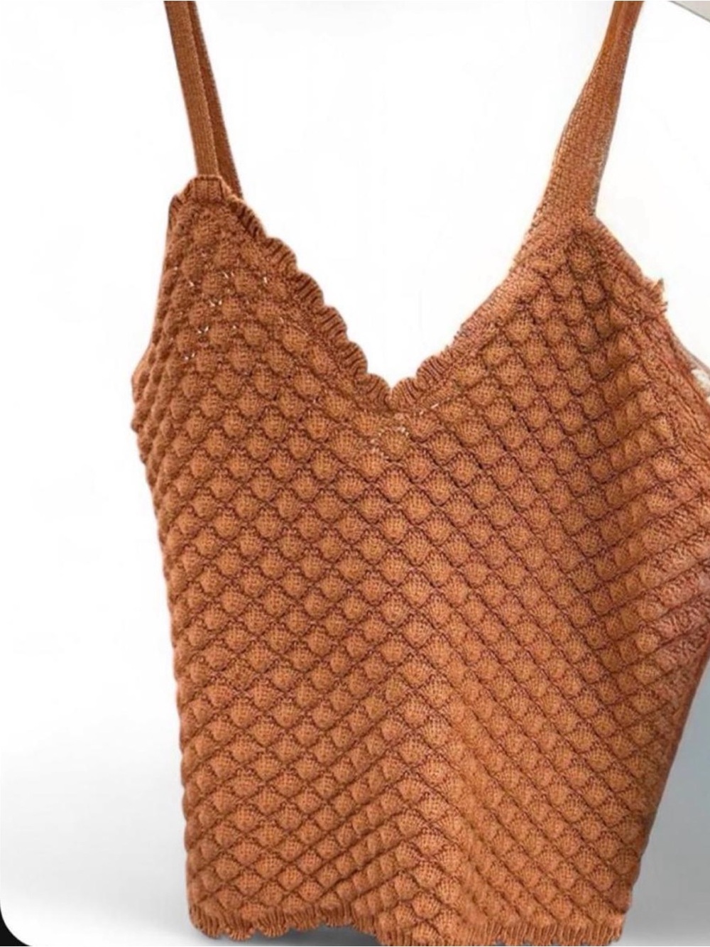 a new day Rust Textured Knit Cami